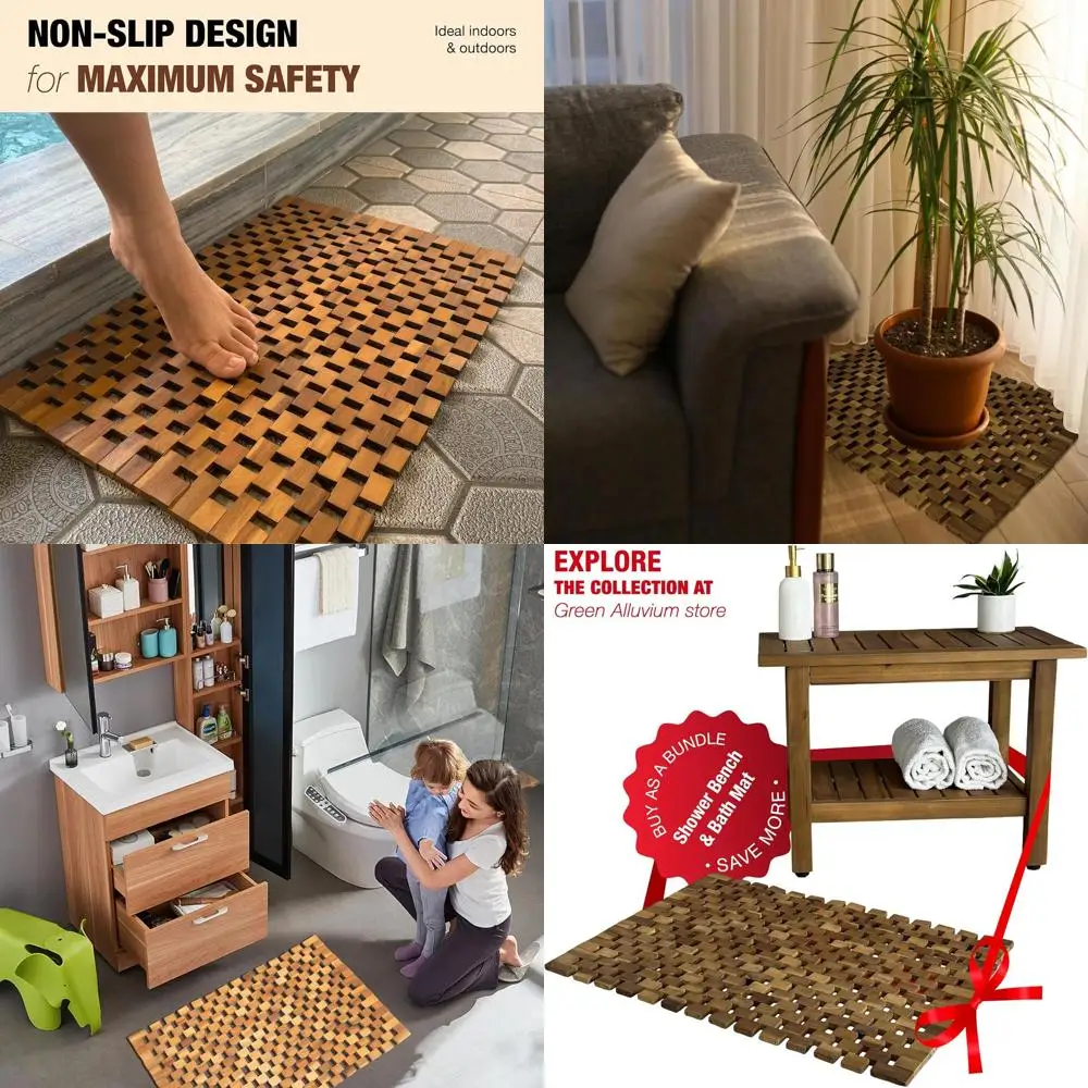 Non-Slip Acacia Wood Shower Mat - Durable Spa & Camping Bath Mat, 20x32
Non-Slip Acacia Wood Shower Mat - Durable Spa & Camping Bath Mat, 20x32