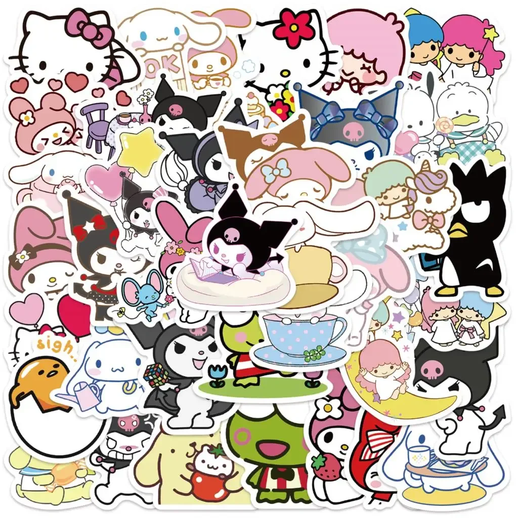 50pcs Sanrio Stickers Cute Cinnamoroll Kuromi My Melody Sticker for Laptop Girls Sanrio My Melody Anime Stickers Kids Toys
50pcs Sanrio Stickers Cute Cinnamoroll Kuromi My Melody Sticker for Laptop Girls Sanrio My Melody Anime Stickers Kids Toys