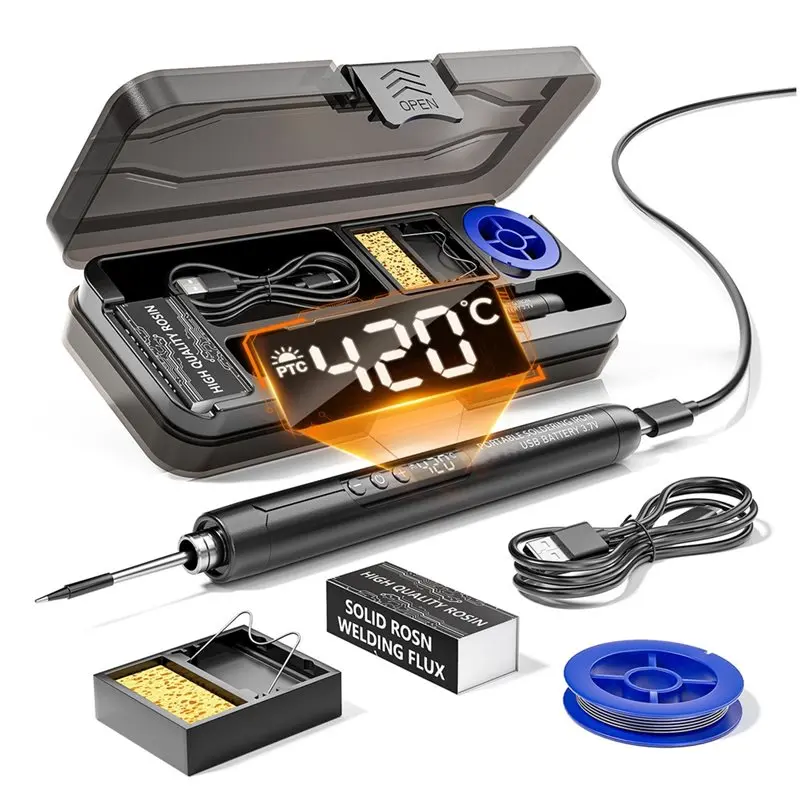 ABXF-Soldering Iron Kit With LED Digital Display Type-C Interface Wireless Soldering Iron Kit Temperature Welding Tool
ABXF-Soldering Iron Kit With LED Digital Display Type-C Interface Wireless Soldering Iron Kit Temperature Welding Tool