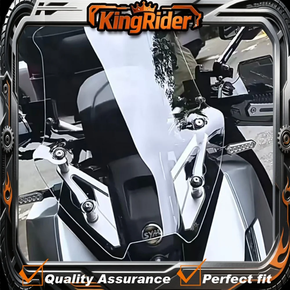 Suitable for SYM ADXTG400 motorcycle windshield modification, heightening, and transparent windshield rain cover accessories.
Suitable for SYM ADXTG400 motorcycle windshield modification, heightening, and transparent windshield rain cover accessories.