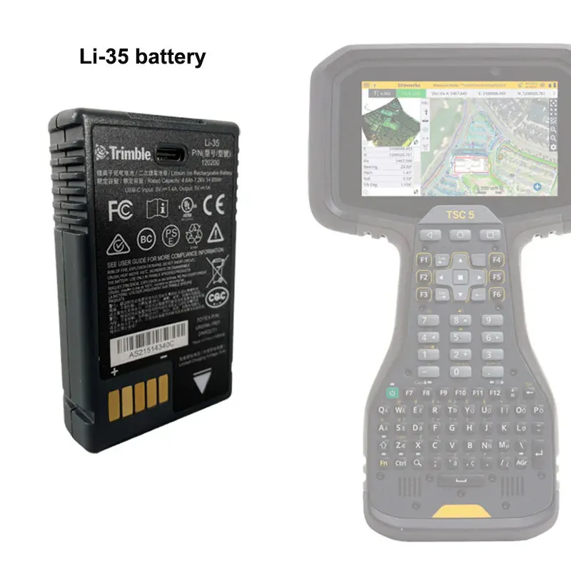 Extend Battery Pack Lithium-Ion Li-35 for Trimble TSC5 Ranger 5 controller P/N 120200
Extend Battery Pack Lithium-Ion Li-35 for Trimble TSC5 Ranger 5 controller P/N 120200