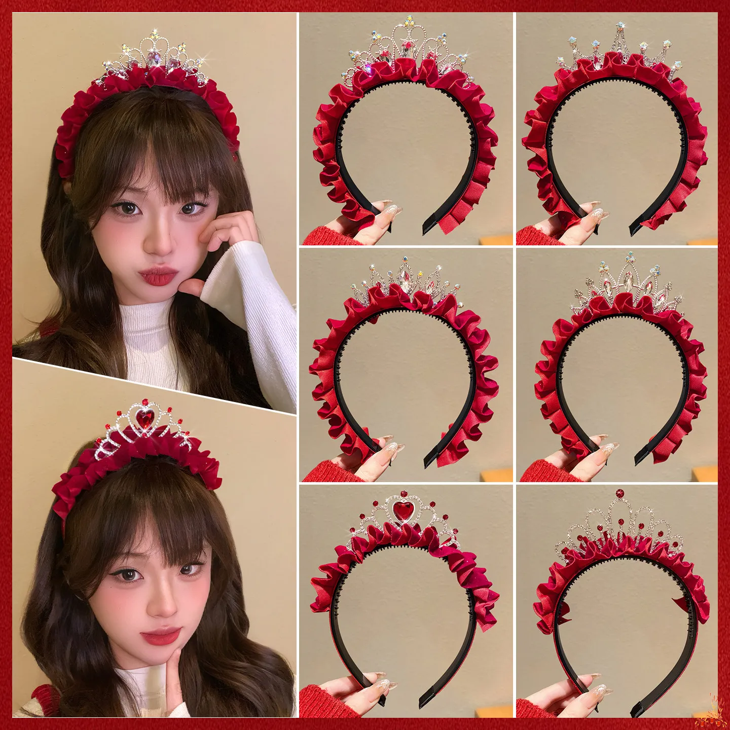 2026 New Year Headband Rhinestone Zircon New Year Red Head Wear Tang Suit Hair Hoop Lace Celebration Hairband
2026 New Year Headband Rhinestone Zircon New Year Red Head Wear Tang Suit Hair Hoop Lace Celebration Hairband