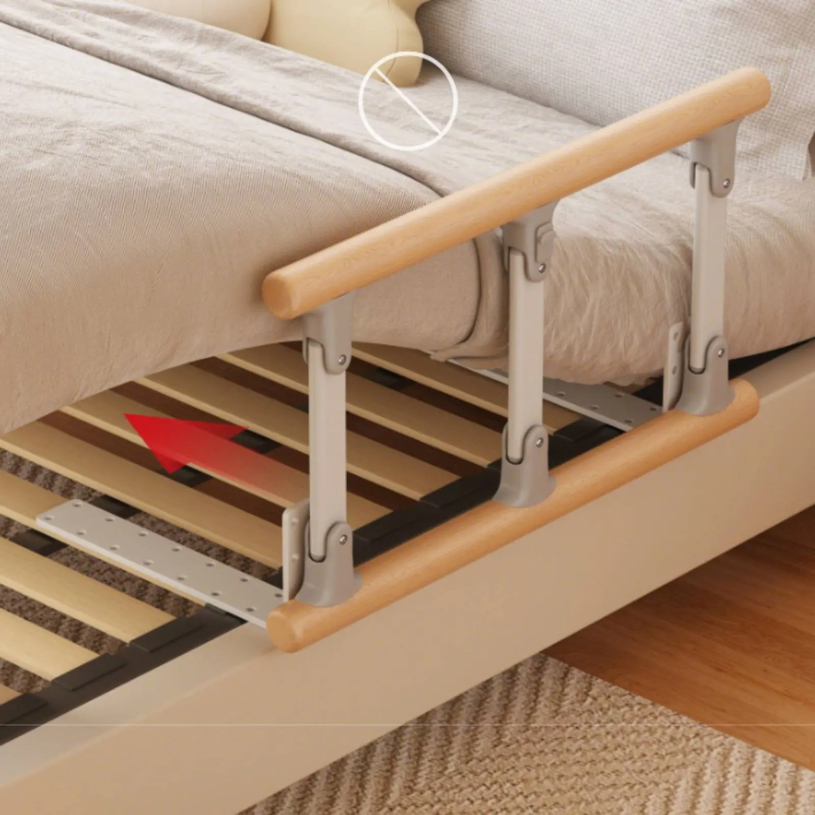 Wooden Bed Assist Bar Foldable Folding Bed Rail Bedside Support Rail Easy to Get up Elder Care Equipment Sturdy for Bedroom
Wooden Bed Assist Bar Foldable Folding Bed Rail Bedside Support Rail Easy to Get up Elder Care Equipment Sturdy for Bedroom