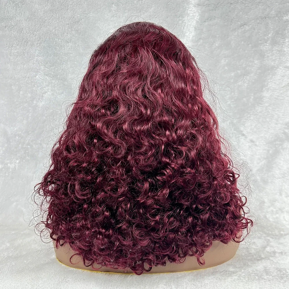13x4 Deep Wave Lace Frontal Wig Human Hair 99J Burgundy Full Lace Front Wigs Red Colored HD Pixie Curly India Human Hair Wigs
13x4 Deep Wave Lace Frontal Wig Human Hair 99J Burgundy Full Lace Front Wigs Red Colored HD Pixie Curly India Human Hair Wigs