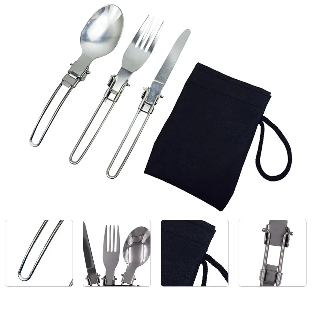 Folding Cutlery 2 Sets Stainless Steel Knives Spoons Forks Travel Foldable Tableware Camping Hiking Eco Friendly Lightweight
Folding Cutlery 2 Sets Stainless Steel Knives Spoons Forks Travel Foldable Tableware Camping Hiking Eco Friendly Lightweight