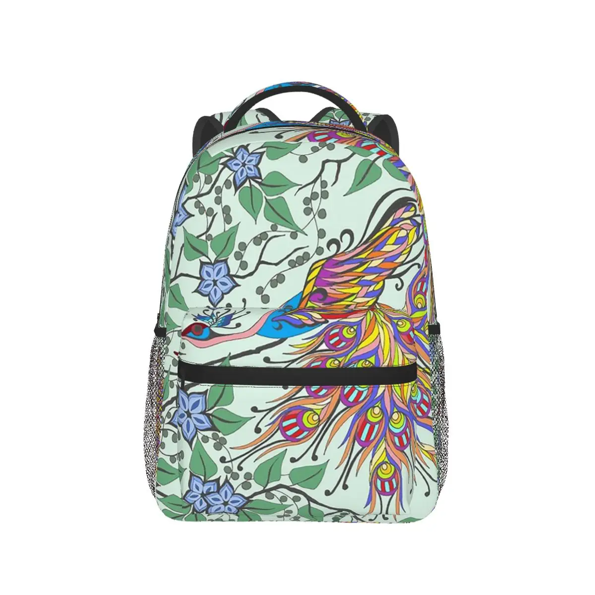 Colorful Peacock On A Branch With Flowing Leaves Backpack Hot Sale Daypack Large Capacity Kids BookBag School Bag Shoulder Bags
Colorful Peacock On A Branch With Flowing Leaves Backpack Hot Sale Daypack Large Capacity Kids BookBag School Bag Shoulder Bags