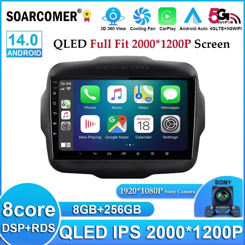 Android 14 For Jeep Renegade 2016 2017 2018 2019 2020 Car Radio Multimedia Video Player GPS Navigation CarPlay Autoradio DSP DVD
Android 14 For Jeep Renegade 2016 2017 2018 2019 2020 Car Radio Multimedia Video Player GPS Navigation CarPlay Autoradio DSP DVD