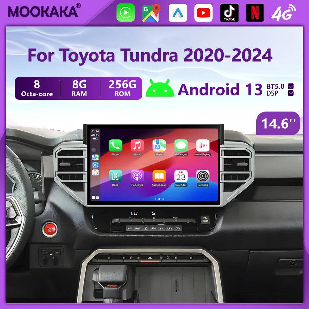 14.6'' For Toyota Tundra Sequoia 2020-2024 Car Radio Android 13 Tesla Style Touch Car Screen Navigation Carplay DSP BT Player 4G
14.6'' For Toyota Tundra Sequoia 2020-2024 Car Radio Android 13 Tesla Style Touch Car Screen Navigation Carplay DSP BT Player 4G