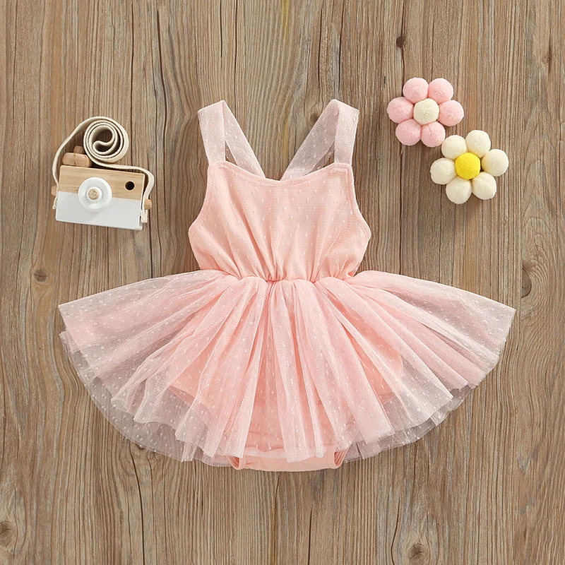 Baby Romper Solid Color Square Neck Sleeveless Mesh Bodysuit with Skirt Hem Summer Outfit for Girls 0-24 Months
Baby Romper Solid Color Square Neck Sleeveless Mesh Bodysuit with Skirt Hem Summer Outfit for Girls 0-24 Months