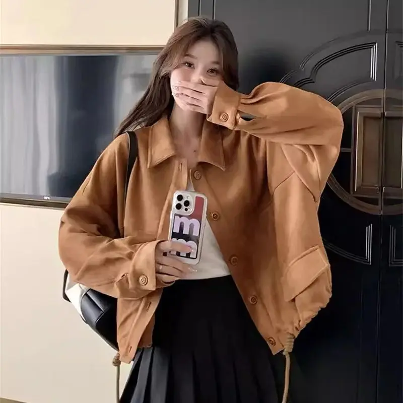 Retro Suede Short Jacket for Women in Spring and Autumn 2024 New Loose Fitting Casual and Versatile Small Jacket for Commuting S
Retro Suede Short Jacket for Women in Spring and Autumn 2024 New Loose Fitting Casual and Versatile Small Jacket for Commuting S