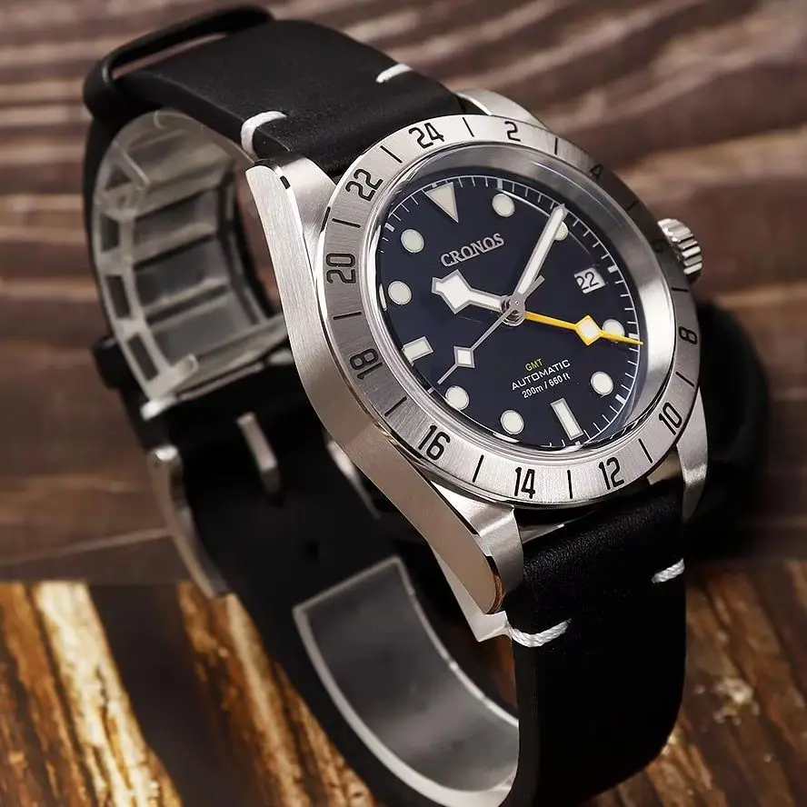 CRONOS Men Automatic Watch 39MM GMT Mechanical Wristwatch BGW-9 Luminous 20ATM Waterproof Sapphire Mirror NH34
CRONOS Men Automatic Watch 39MM GMT Mechanical Wristwatch BGW-9 Luminous 20ATM Waterproof Sapphire Mirror NH34