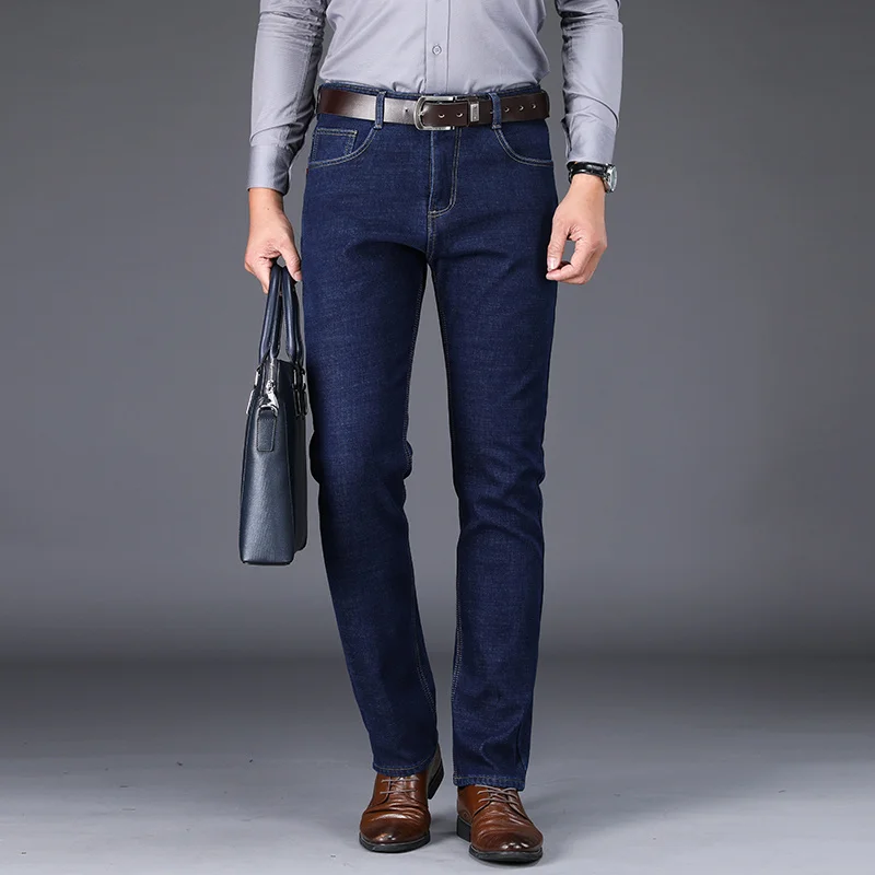 Men's Autumn Winter Business Casual Jeans Fashion Loose Straight Elastic Pants High Quality Brand Men Denim Trousers blue
Men's Autumn Winter Business Casual Jeans Fashion Loose Straight Elastic Pants High Quality Brand Men Denim Trousers blue