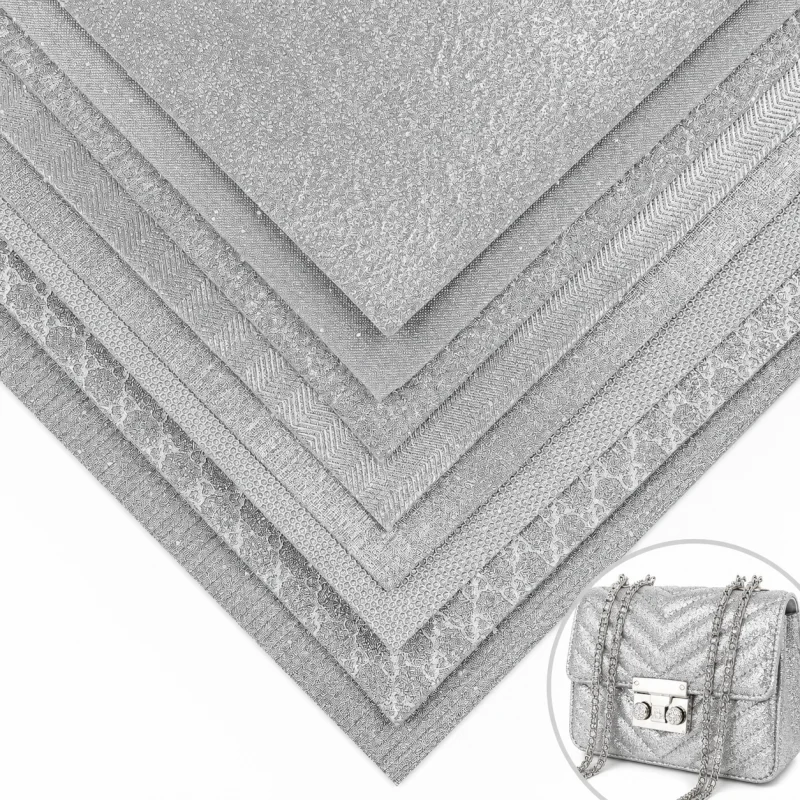 Silver Shiny PU Leather Fabric 3D Embossed Geometric Texture Soft Backing Material for Bags Upholstery Sewing DIY Craft Lining
Silver Shiny PU Leather Fabric 3D Embossed Geometric Texture Soft Backing Material for Bags Upholstery Sewing DIY Craft Lining