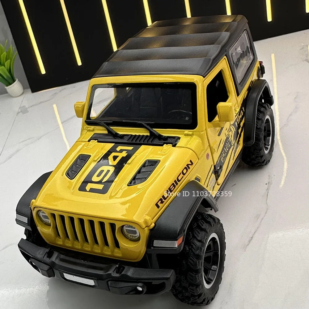 1:32 Wrangler Rubicon Model Toy Miniature Cars Alloy Diecast Off-road Vehicles Sound Light Doors Opened Pull Back for Boys Gifts
1:32 Wrangler Rubicon Model Toy Miniature Cars Alloy Diecast Off-road Vehicles Sound Light Doors Opened Pull Back for Boys Gifts