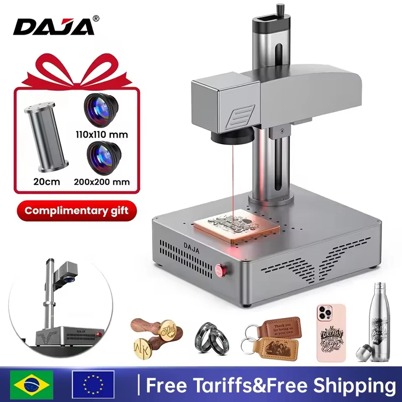 DAJA 20W/30W/50W S4 Fiber Laser Marking Machine Business Industrial Portable Engraver Engrave All Metal Jewelry Leather Plastic
DAJA 20W/30W/50W S4 Fiber Laser Marking Machine Business Industrial Portable Engraver Engrave All Metal Jewelry Leather Plastic
