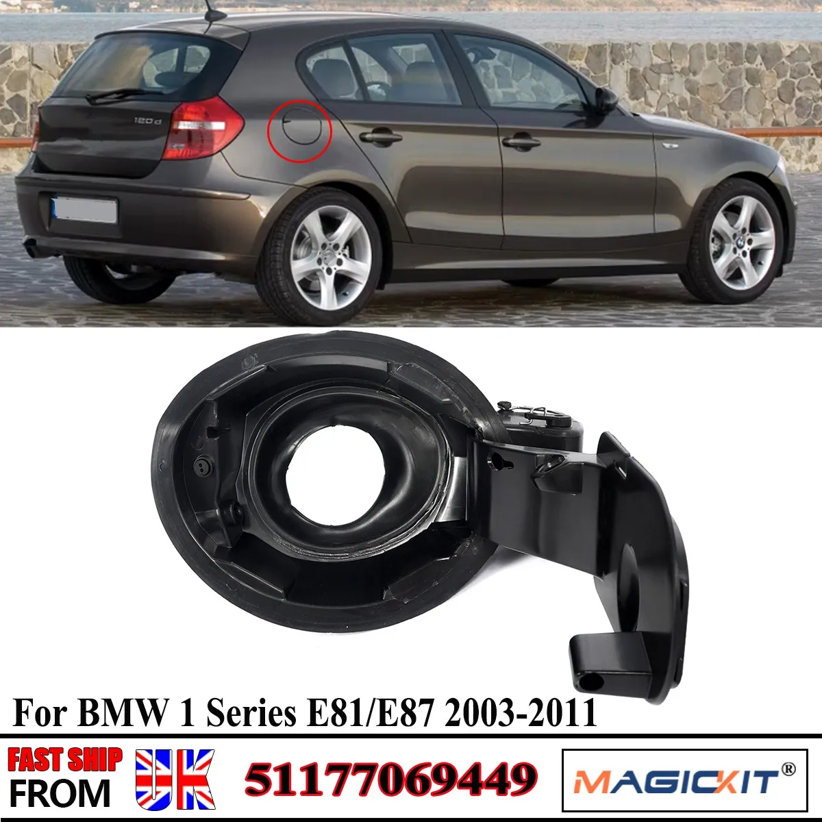 Fuel Tank Cover Cap Replace For BMW E87 E81 116i 118i 120i 130i 1 Series Fuel Filler Flap Hinge Cover Pot 51177069449 2006-2011
Fuel Tank Cover Cap Replace For BMW E87 E81 116i 118i 120i 130i 1 Series Fuel Filler Flap Hinge Cover Pot 51177069449 2006-2011