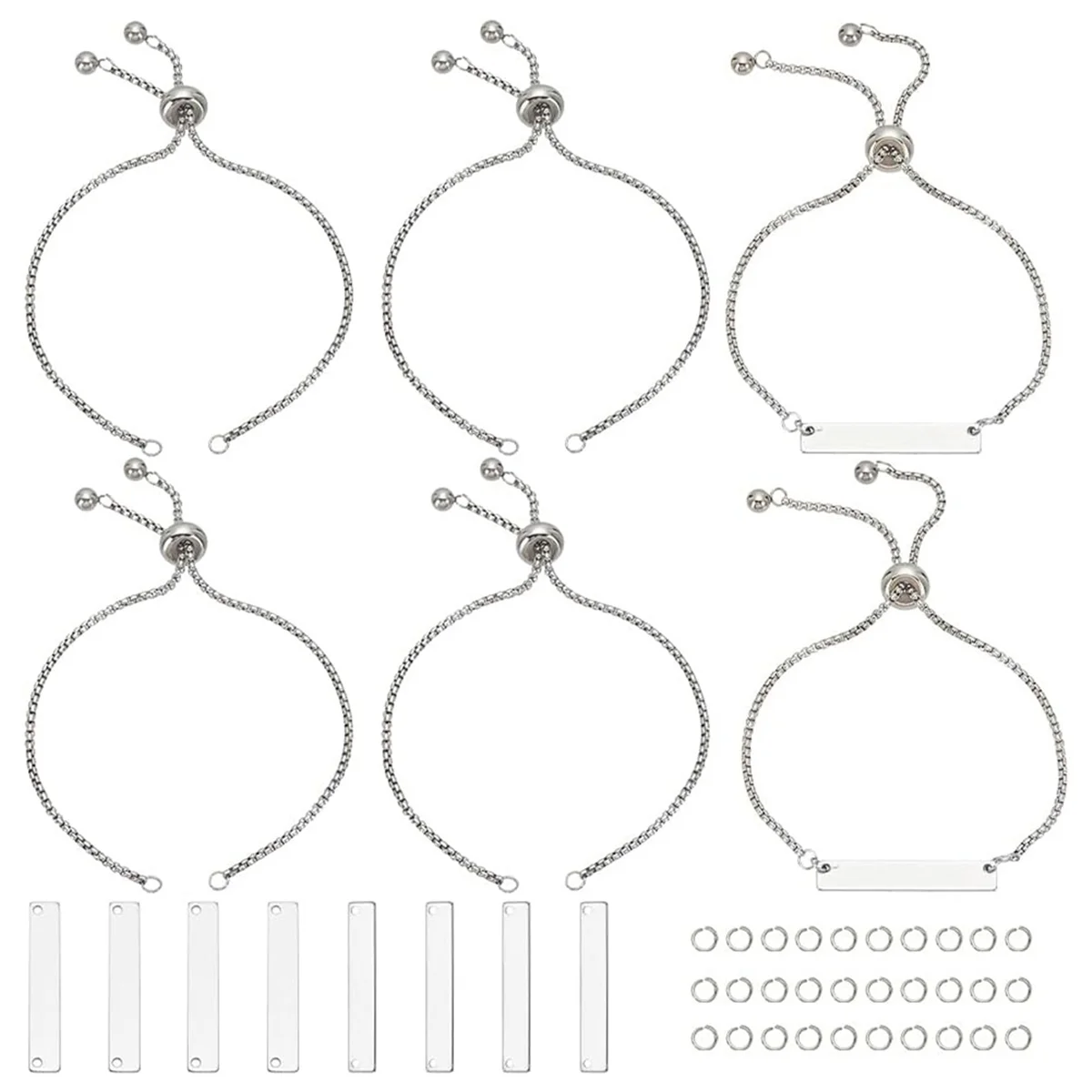 ABGV 10PCS Engraving Bracelets Blanks Stainless Steel Adjustable Bracelet Kit Engravable Rectangle Charm Bracelets,A
ABGV 10PCS Engraving Bracelets Blanks Stainless Steel Adjustable Bracelet Kit Engravable Rectangle Charm Bracelets,A