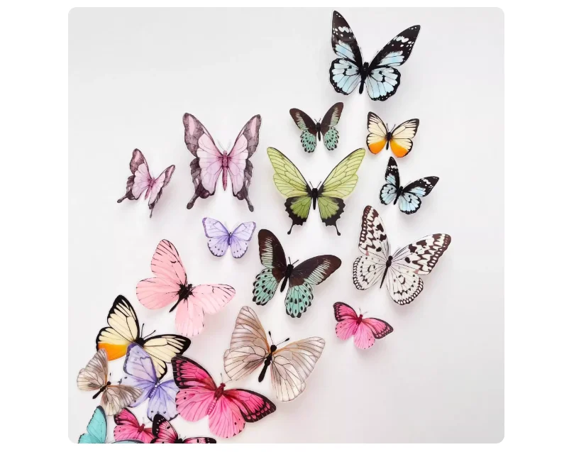 3D Stereoscopic Butterfly Wall Decoration Sticker Simulation Bedroom Living Room Poster Kindergarten Decor Creative Wall Art
3D Stereoscopic Butterfly Wall Decoration Sticker Simulation Bedroom Living Room Poster Kindergarten Decor Creative Wall Art