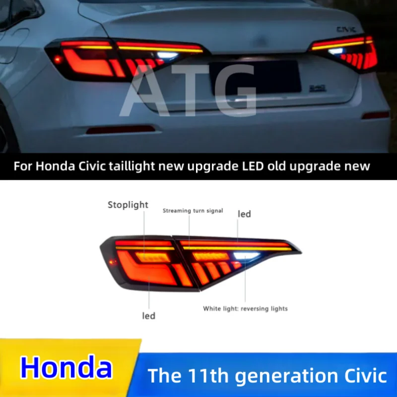 ATGSA Car taillights for Honda Civic taillights New upgrade LED old upgrade new 2022-2023
ATGSA Car taillights for Honda Civic taillights New upgrade LED old upgrade new 2022-2023