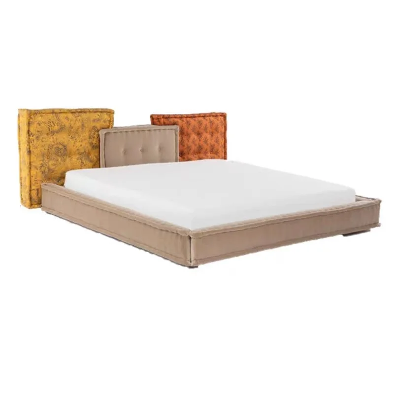 High-end villa French combination fabric bed double bed master bedroom soft bed
High-end villa French combination fabric bed double bed master bedroom soft bed