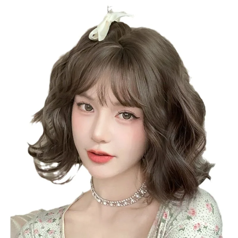 Synthetic wig women's full head set short curly hair wool roll wig set daily wave head full top simulation lazy curly hair set
Synthetic wig women's full head set short curly hair wool roll wig set daily wave head full top simulation lazy curly hair set