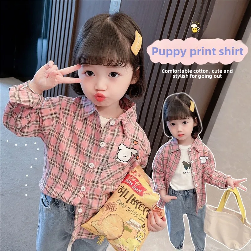 Girls Plaid Long Sve irt Spring Autumn New Korean Sle Cotton Faionable Little Girl Top Trendy Children's Clothing
Girls Plaid Long Sve irt Spring Autumn New Korean Sle Cotton Faionable Little Girl Top Trendy Children's Clothing