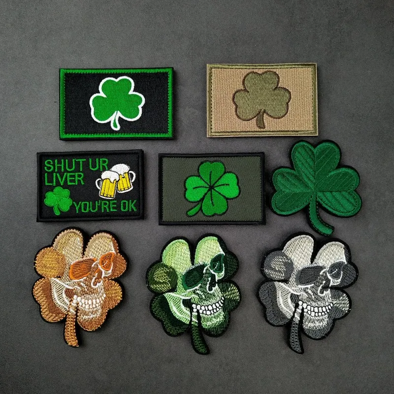 Green Leaf Embroidery Badge Personality Skeleton Lucky Grass Plant Morale Badge Clothing Backpack Hook Loop Patches for Clothing
Green Leaf Embroidery Badge Personality Skeleton Lucky Grass Plant Morale Badge Clothing Backpack Hook Loop Patches for Clothing