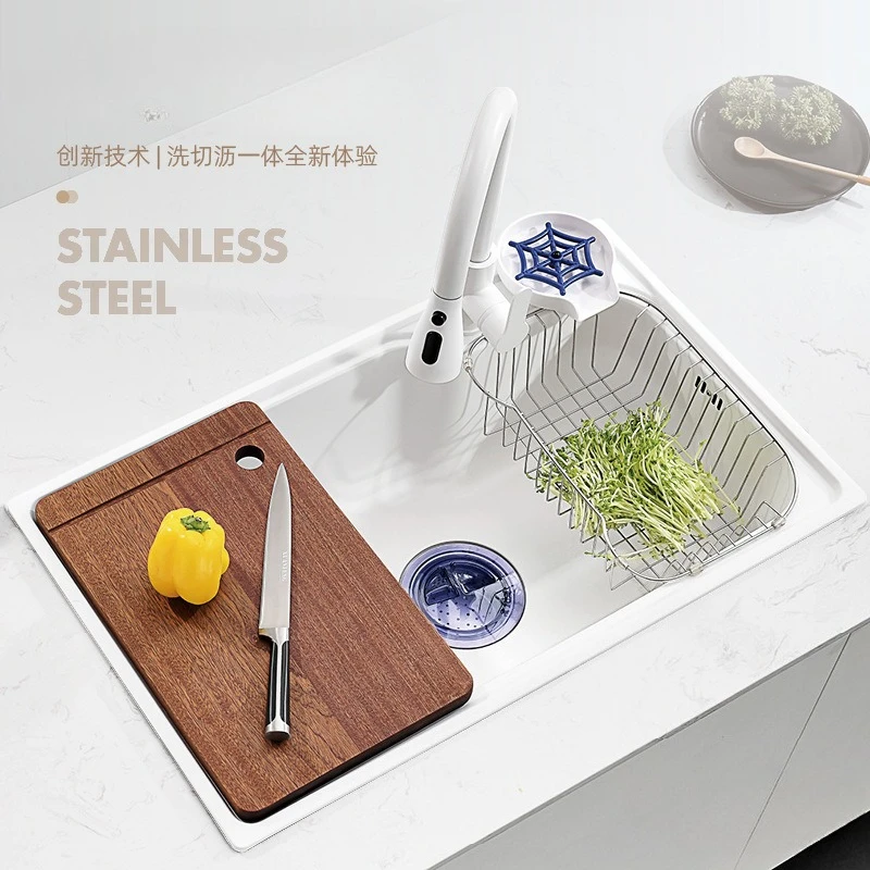 304 stainless steel kitchen embedded sink large single slot thickened
304 stainless steel kitchen embedded sink large single slot thickened