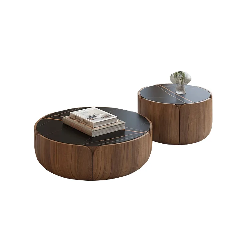 Italian minimalist household small apartment living room light luxury round petal creative solid wood rock slab coffee table
Italian minimalist household small apartment living room light luxury round petal creative solid wood rock slab coffee table