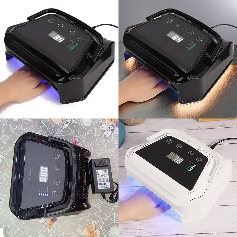 661 High Power Cordless UV LED Nail Lamp Professional Gel Dryer Rechargeable Salon Use with Metal Base 365nm+405nm Fast
661 High Power Cordless UV LED Nail Lamp Professional Gel Dryer Rechargeable Salon Use with Metal Base 365nm+405nm Fast