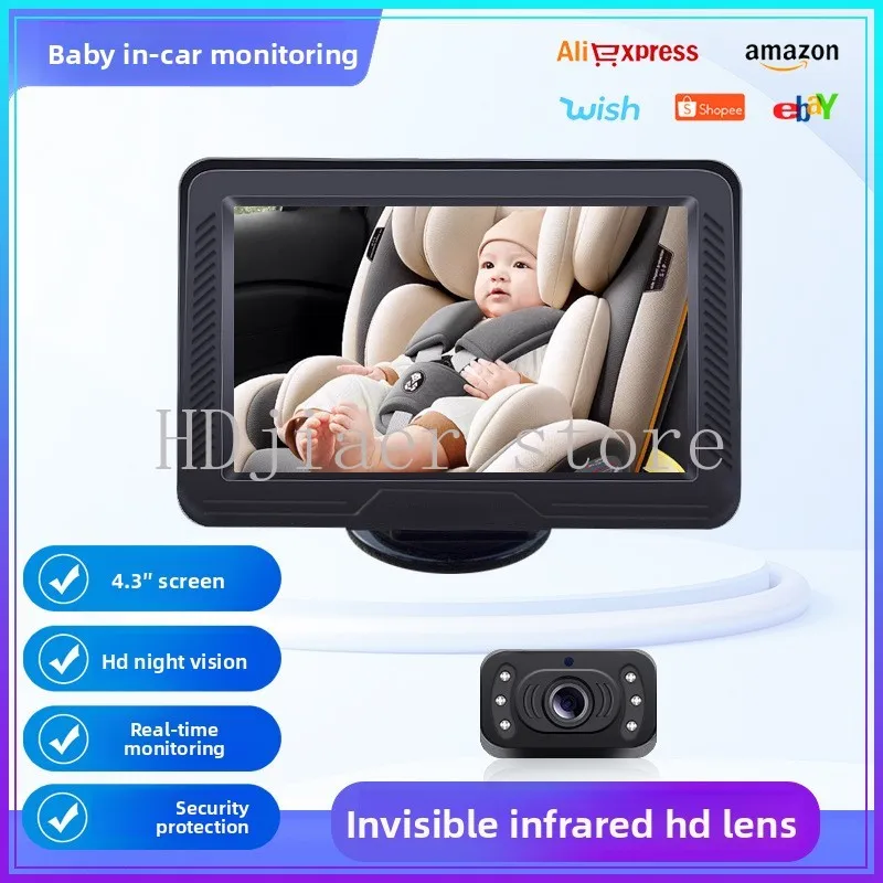 4.3 Inch Baby Car Monitor with IR Night Vision Camera - HD Display for Rear-Facing Backseat, Observe Baby Without Turning Around
4.3 Inch Baby Car Monitor with IR Night Vision Camera - HD Display for Rear-Facing Backseat, Observe Baby Without Turning Around