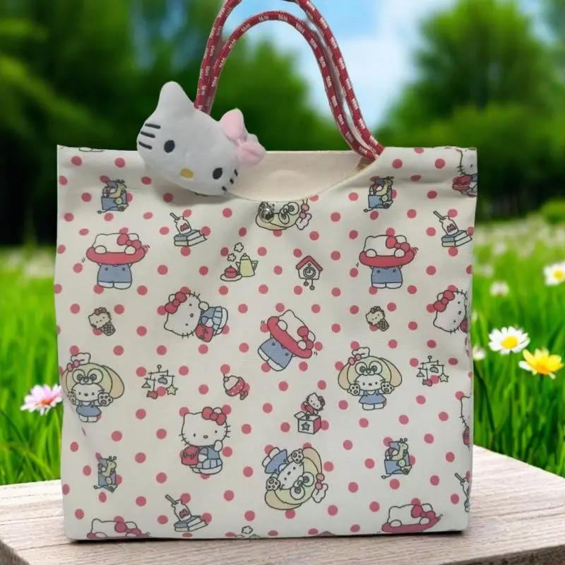 Sanrio Hello Kitty Bag Handbag Cute Cartoon Kt Cat Head Kawaii Tote Bag High-Capacity Handheld Canvas Bag Versatile Storage Gift
Sanrio Hello Kitty Bag Handbag Cute Cartoon Kt Cat Head Kawaii Tote Bag High-Capacity Handheld Canvas Bag Versatile Storage Gift