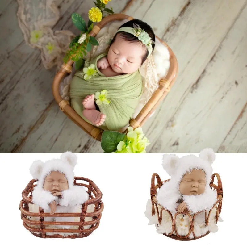 Newborn Photography Props Retro Handmade Woven Baby Rattan Basket Newborn Photography Bed Baby Photoshoot Furniture Accessori
Newborn Photography Props Retro Handmade Woven Baby Rattan Basket Newborn Photography Bed Baby Photoshoot Furniture Accessori