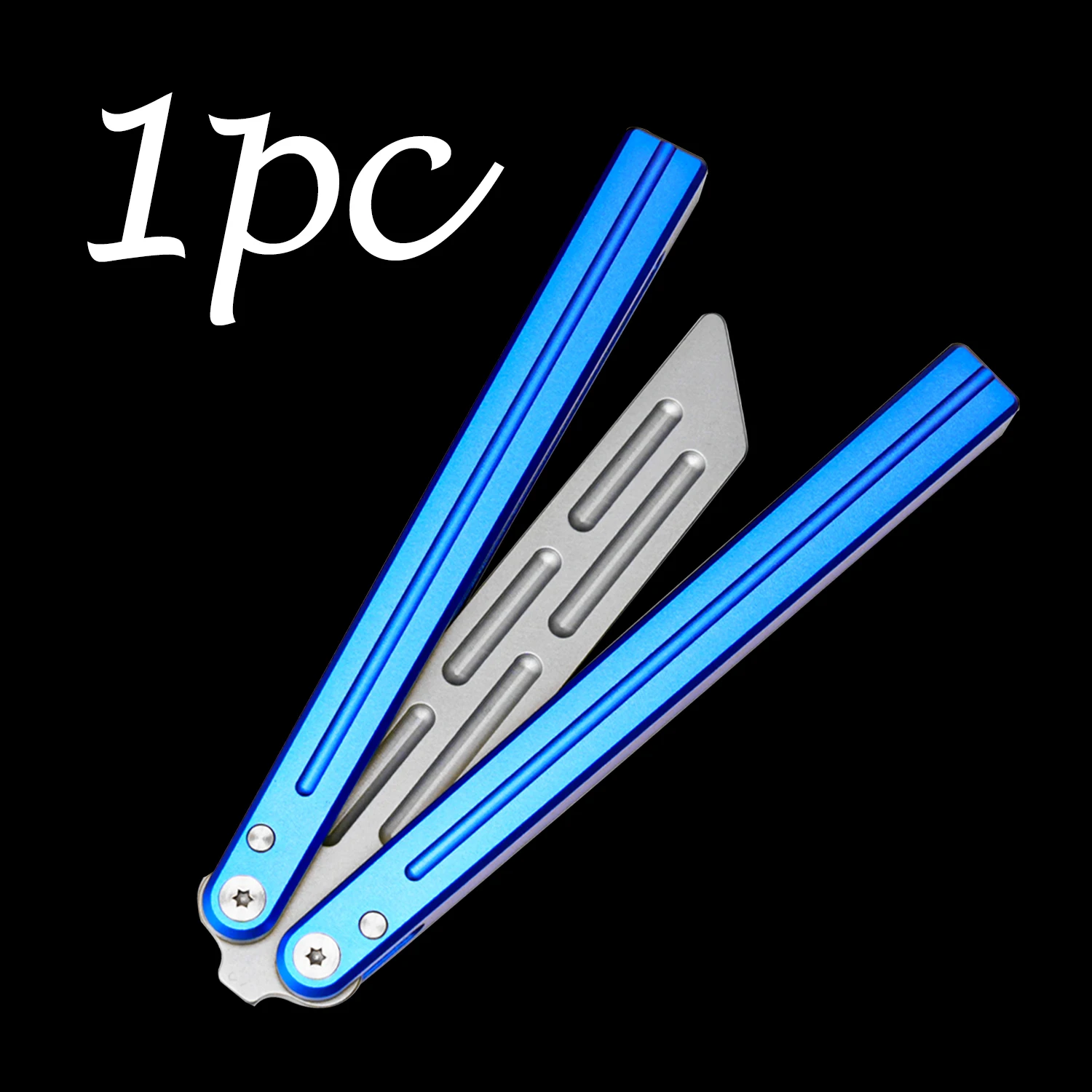 1pc Aluminum Alloy HandleBalisong 3r13 Steel Blade Outdoor Practice Safety Trainer Tool BLue
1pc Aluminum Alloy HandleBalisong 3r13 Steel Blade Outdoor Practice Safety Trainer Tool BLue