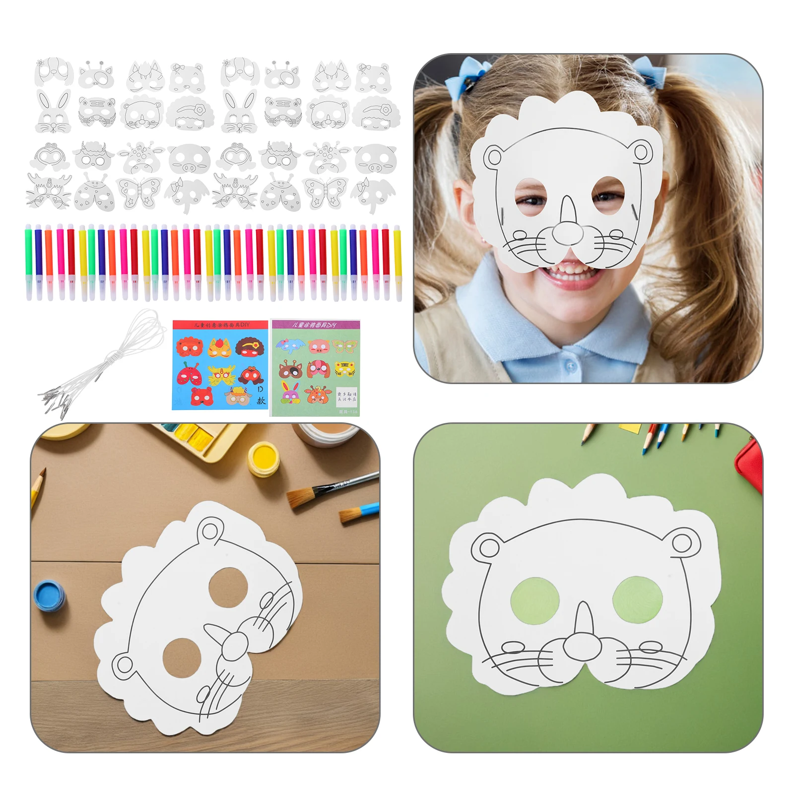 1 Set Diy White Kids Coloring Jungle Theme Party Favors Craft Supplies Halloween Costume Crafts Animal Paper Party Mask Blank
1 Set Diy White Kids Coloring Jungle Theme Party Favors Craft Supplies Halloween Costume Crafts Animal Paper Party Mask Blank