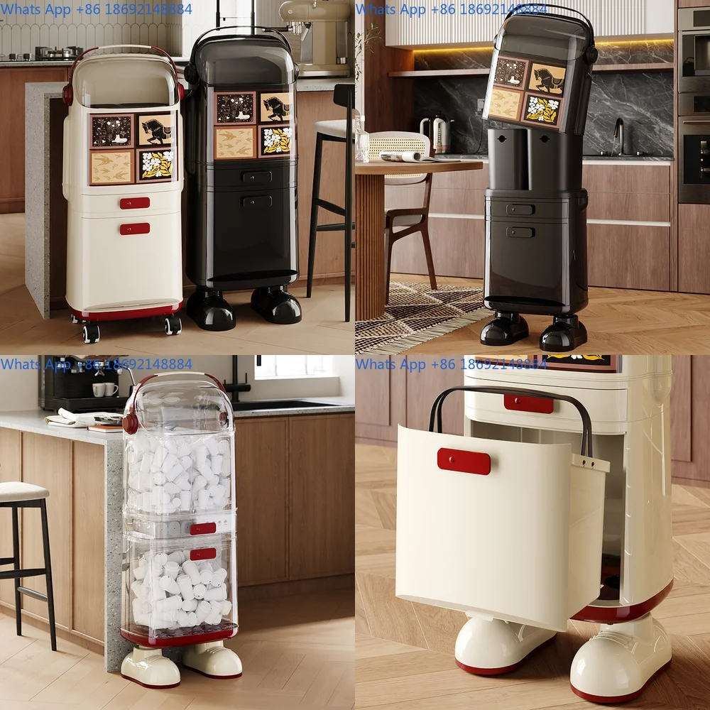 Kitchen Trash Can with Lid Multi Layer Mobile Large Capacity No Bend Garbage Bin for Wet and Dry Waste Separation
Kitchen Trash Can with Lid Multi Layer Mobile Large Capacity No Bend Garbage Bin for Wet and Dry Waste Separation