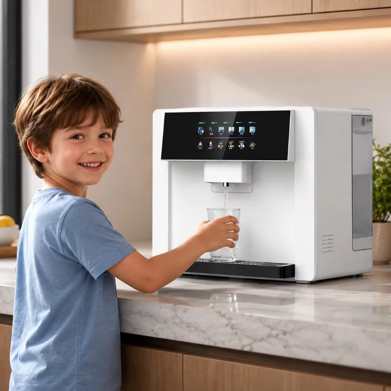 Installation-free digital screen desktop reverse osmosis instant water purifier, suitable for home water dispensers
Installation-free digital screen desktop reverse osmosis instant water purifier, suitable for home water dispensers
