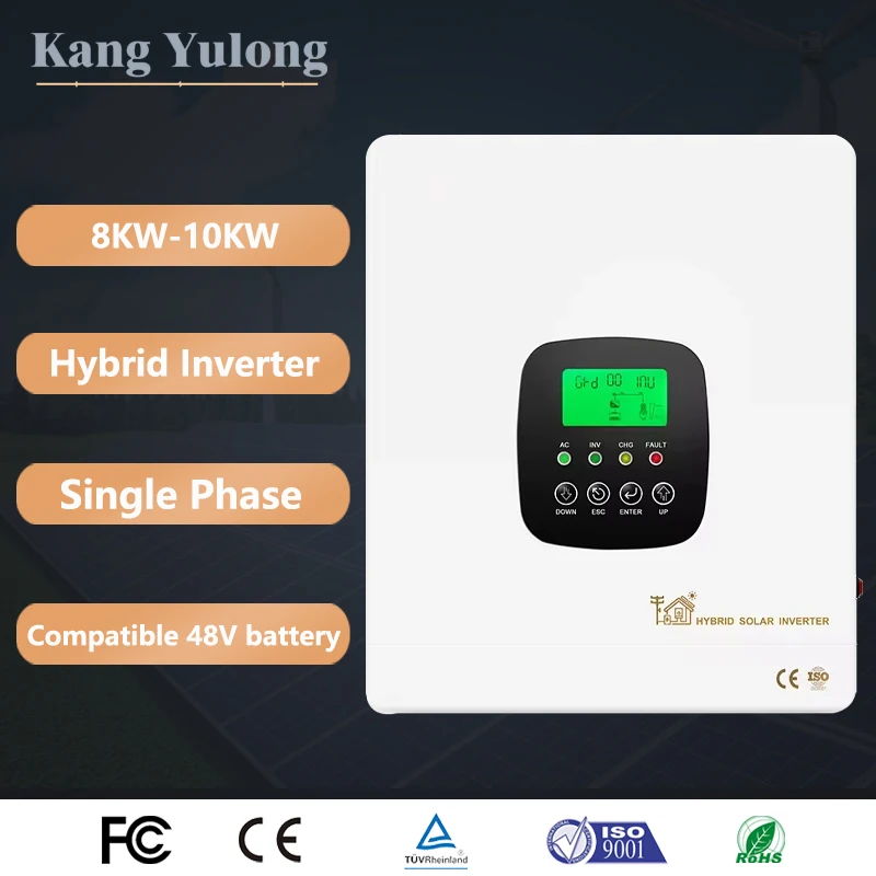 8000W 10000W Hybrid Solar Inverter 48V Pure Sine Wave, OnOff Grid with WiFi, Single Phase, MPPT Charger
8000W 10000W Hybrid Solar Inverter 48V Pure Sine Wave, OnOff Grid with WiFi, Single Phase, MPPT Charger