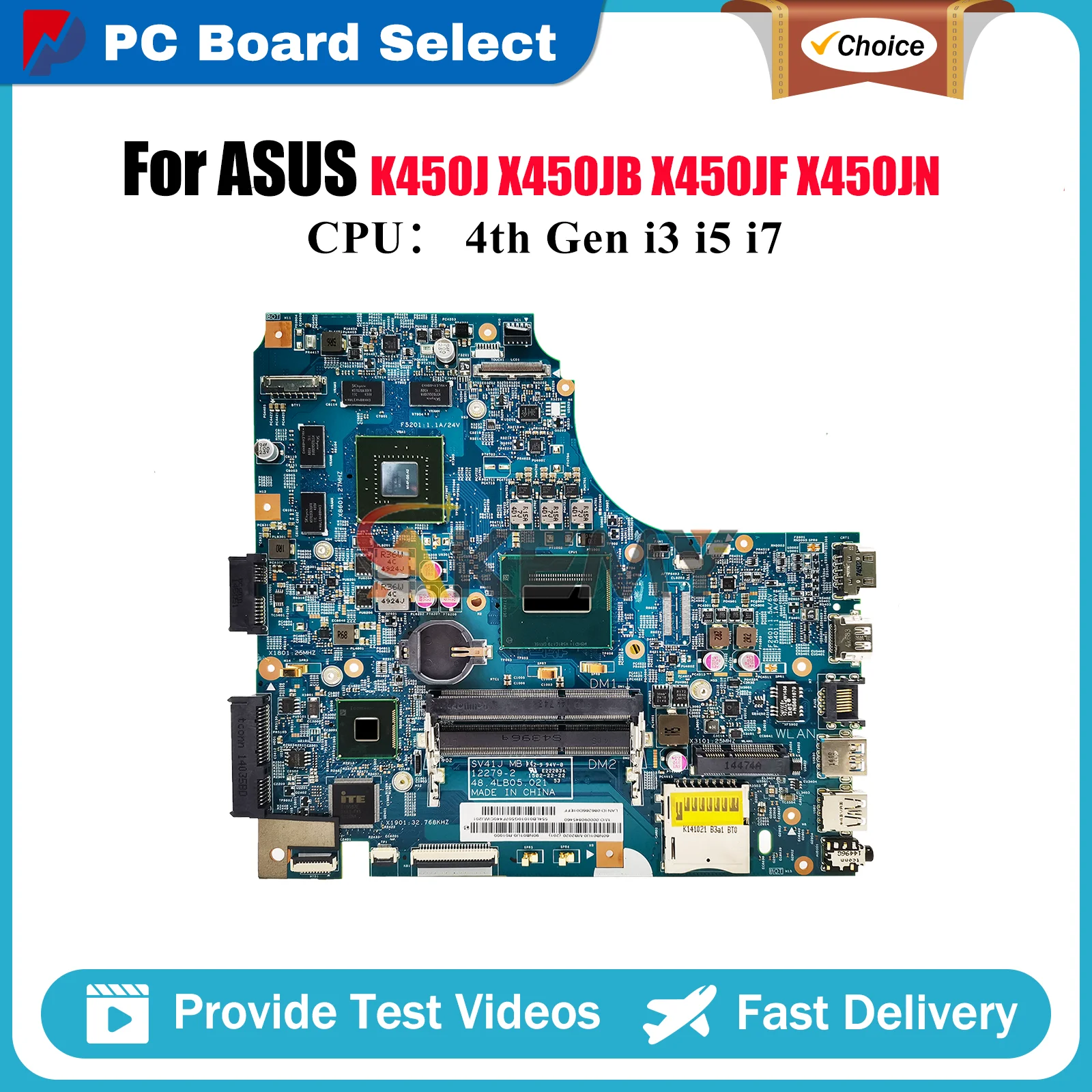X450JF Laptop Motherboard For ASUS VivoBook X450JN X450JF SV41J A450J K450J X450J X450JB Notebook Mainboard With i3 i5 i7 CPU
X450JF Laptop Motherboard For ASUS VivoBook X450JN X450JF SV41J A450J K450J X450J X450JB Notebook Mainboard With i3 i5 i7 CPU