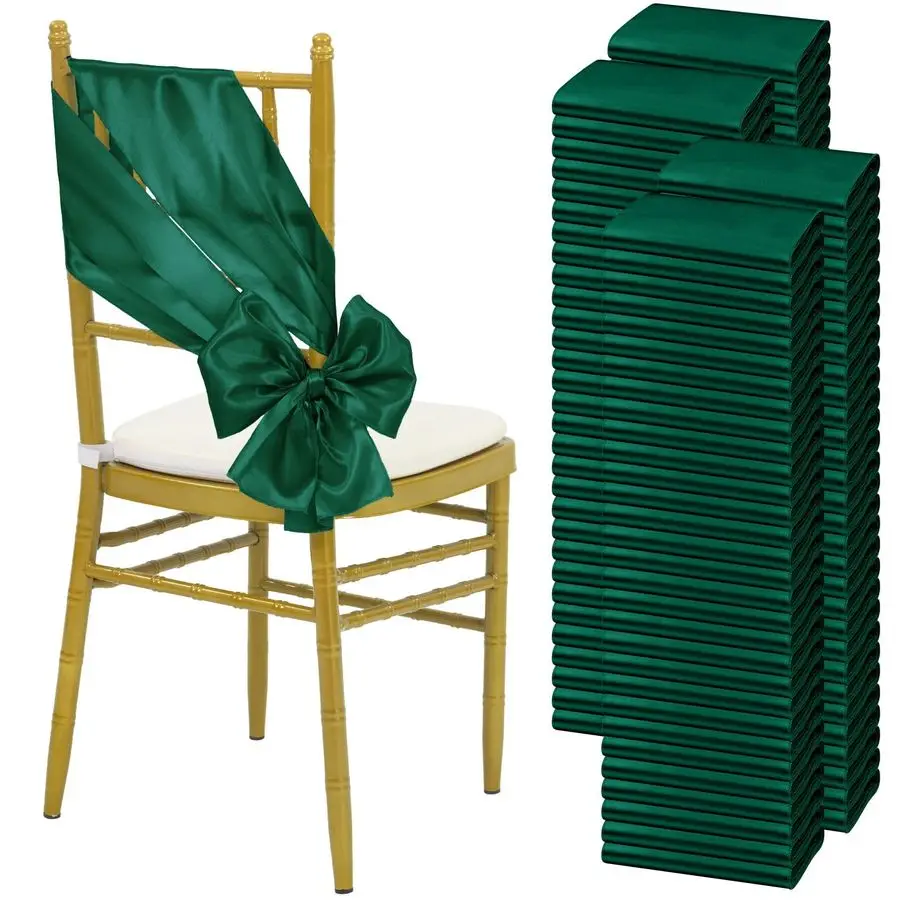 120 PCS Emerald Green Satin Chair Sashes,Ties Bows Designed Chair Sashes for Wedding Party Baby Shower Banquet Restaurant Hotel
120 PCS Emerald Green Satin Chair Sashes,Ties Bows Designed Chair Sashes for Wedding Party Baby Shower Banquet Restaurant Hotel