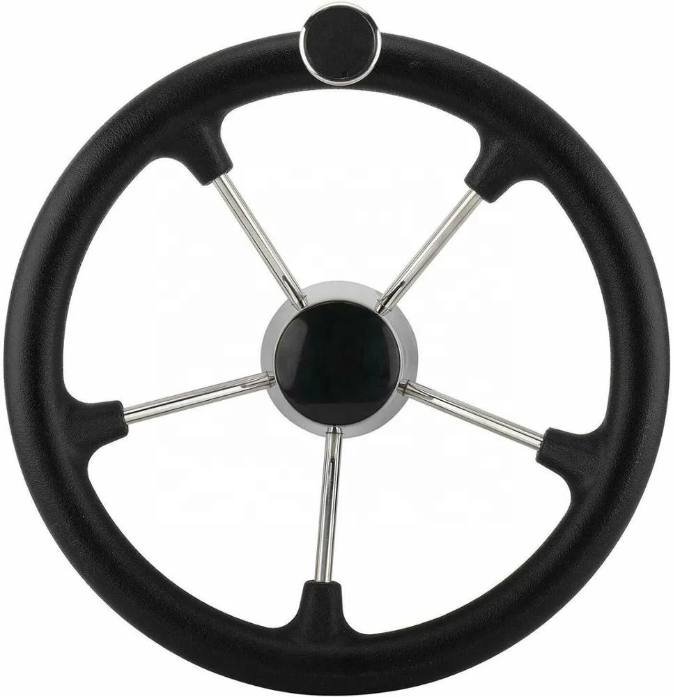 STLF S.S 13-1/2" Boat Yacht Steering Wheel Knurling Boat Marine Steering Wheel with Black PU Foam Grip and Knob
STLF S.S 13-1/2" Boat Yacht Steering Wheel Knurling Boat Marine Steering Wheel with Black PU Foam Grip and Knob