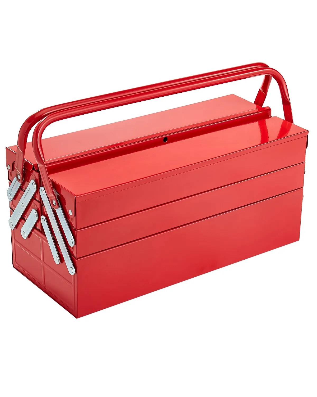 18-Inch 3-Tier Folding Toolbox with Handle, 5-Tray Design, Red
18-Inch 3-Tier Folding Toolbox with Handle, 5-Tray Design, Red