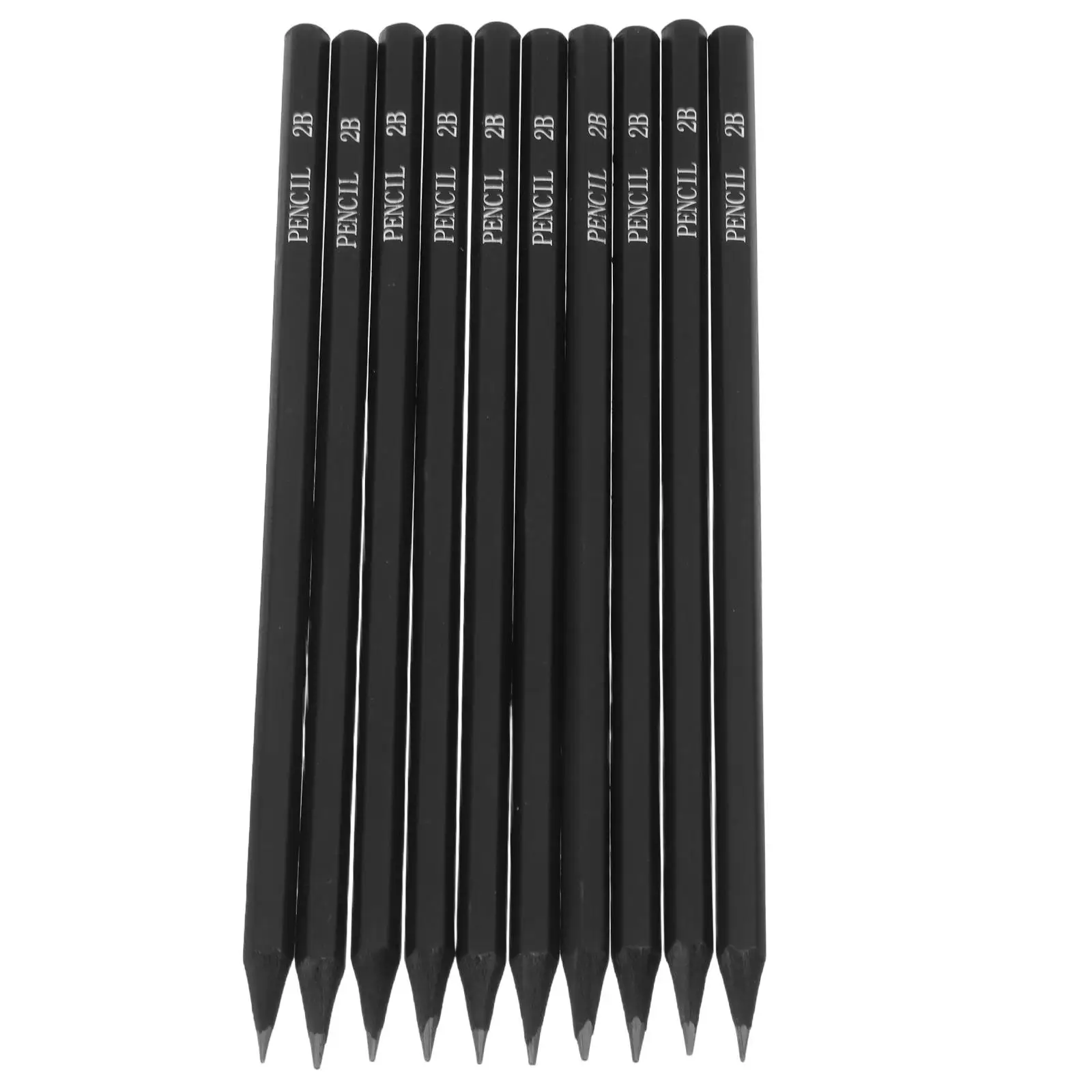 10 Pcs Black Hexagonal Pencils 2B Graphite Core Drawing Sketching Supplies Smooth Writing Shading Pencils for Artists
10 Pcs Black Hexagonal Pencils 2B Graphite Core Drawing Sketching Supplies Smooth Writing Shading Pencils for Artists
