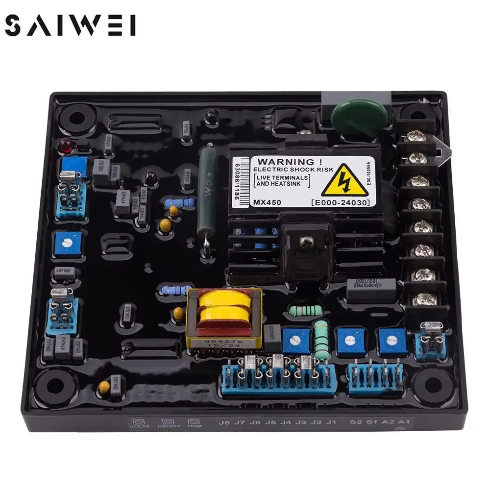 MX450 AC Motor Controller Generator Parts Accessories Automatic Voltage Regulator Generator Circuit AVR for Electric Alternator
MX450 AC Motor Controller Generator Parts Accessories Automatic Voltage Regulator Generator Circuit AVR for Electric Alternator