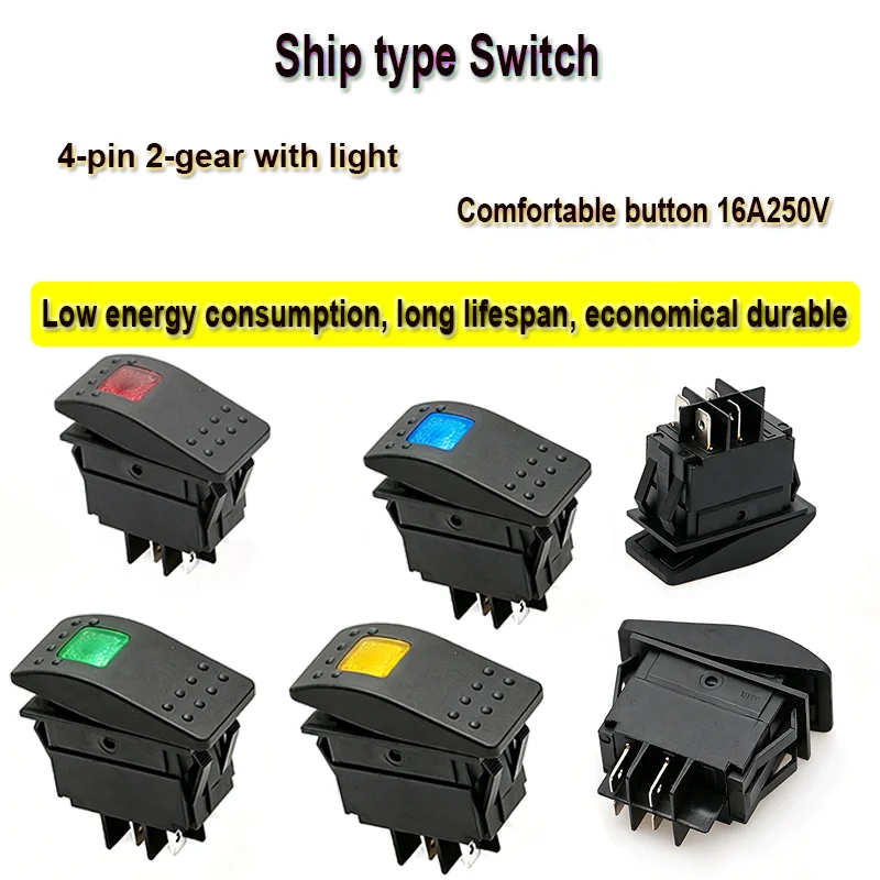 1PCS 4Pin 2nd Gear Waterproof Rocker Toggle Switch 12V LED Light On/Off Button Switch for Car Boat Marine RV Truck Yacht
1PCS 4Pin 2nd Gear Waterproof Rocker Toggle Switch 12V LED Light On/Off Button Switch for Car Boat Marine RV Truck Yacht