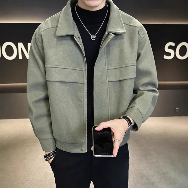 Autumn and Winter New Thickened Splicing Design Jacket Fashionable Men's Clothing Casual Loose Single Breasted Lapels Tops Coat
Autumn and Winter New Thickened Splicing Design Jacket Fashionable Men's Clothing Casual Loose Single Breasted Lapels Tops Coat