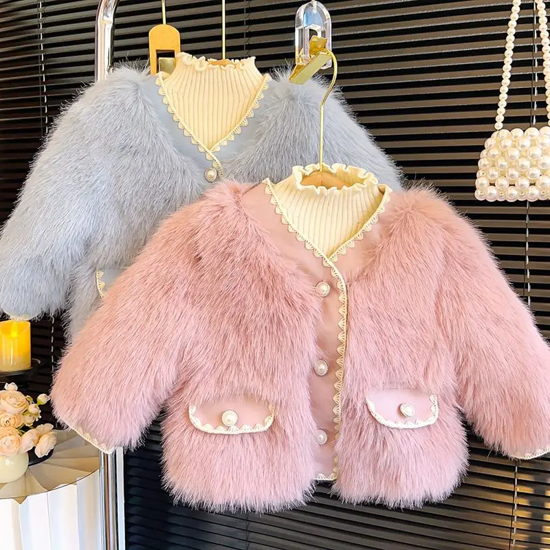Girl Loose Coat Autumn New 2024 Faux Fur Tops Lovely Casual Simple Fashion Sweet Korean Active Vintage Cute Princess Comfort
Girl Loose Coat Autumn New 2024 Faux Fur Tops Lovely Casual Simple Fashion Sweet Korean Active Vintage Cute Princess Comfort
