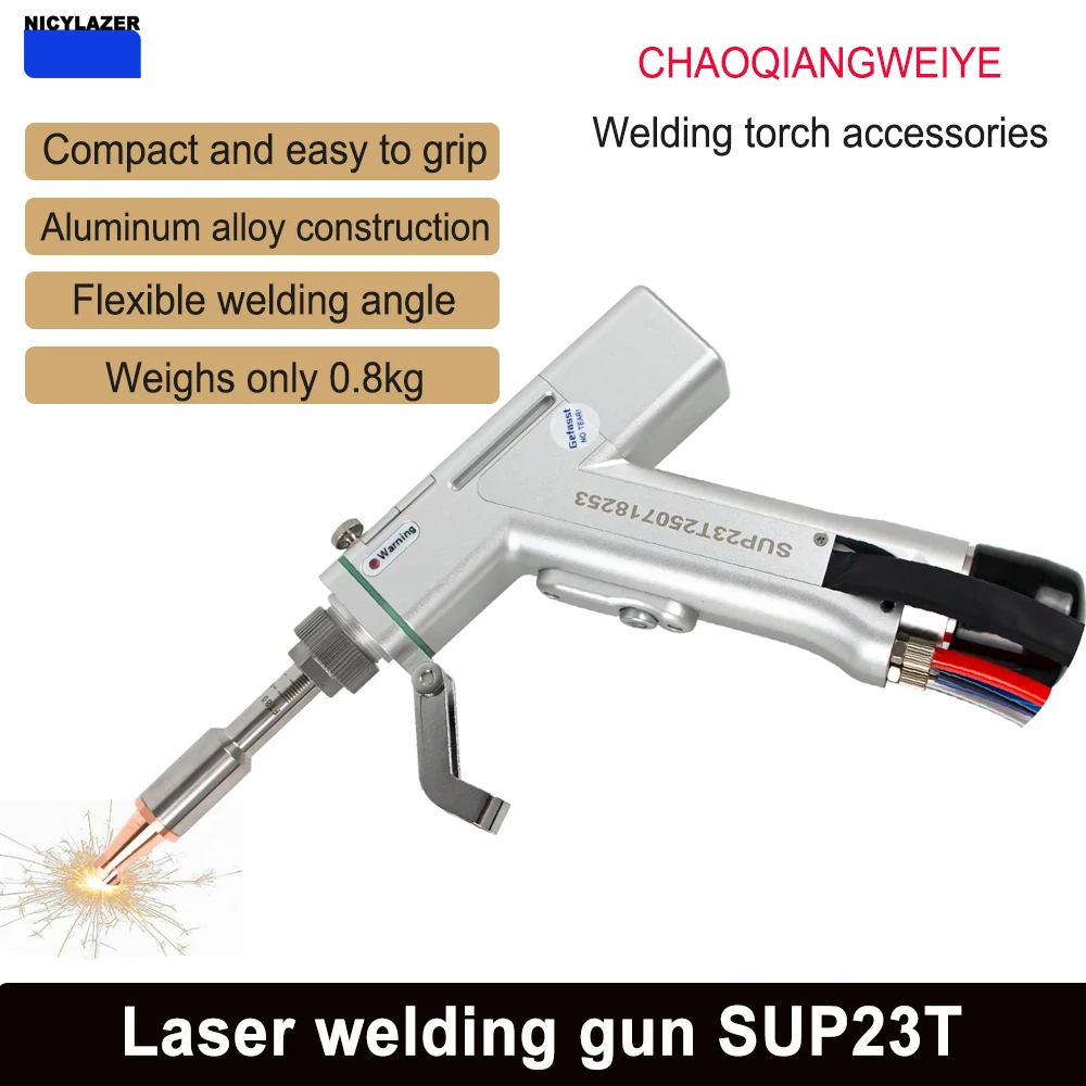 SUP23T Handheld Laser Welding Torch, CQWY 4-in-1 Welding Gun for Laser Welding Machine, Portable Laser Welder Accessory
SUP23T Handheld Laser Welding Torch, CQWY 4-in-1 Welding Gun for Laser Welding Machine, Portable Laser Welder Accessory