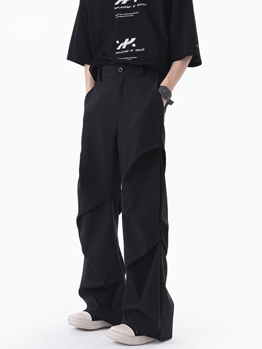 Wmnm High Waist Drapey Men's Summer Casual Pants Straight Leg High Street Faion Design Straight Cut Long Trousers
Wmnm High Waist Drapey Men's Summer Casual Pants Straight Leg High Street Faion Design Straight Cut Long Trousers