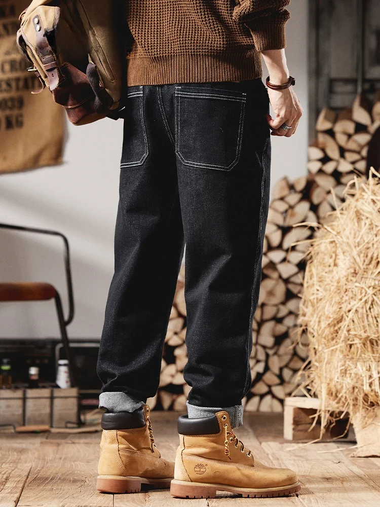 Мужские джинсы прямого кроя в стиле ретро, американские, свободного покроя, из прочного хлопкового денима, длинные брюки, износостойкие, для весны и осени
Мужские джинсы прямого кроя в стиле ретро, американские, свободного покроя, из прочного хлопкового денима, длинные брюки, износостойкие, для весны и осени